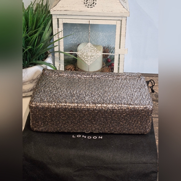 Kurt Geiger Quilted Metallic Tweed Shoulder Bag - Picture 4 of 8